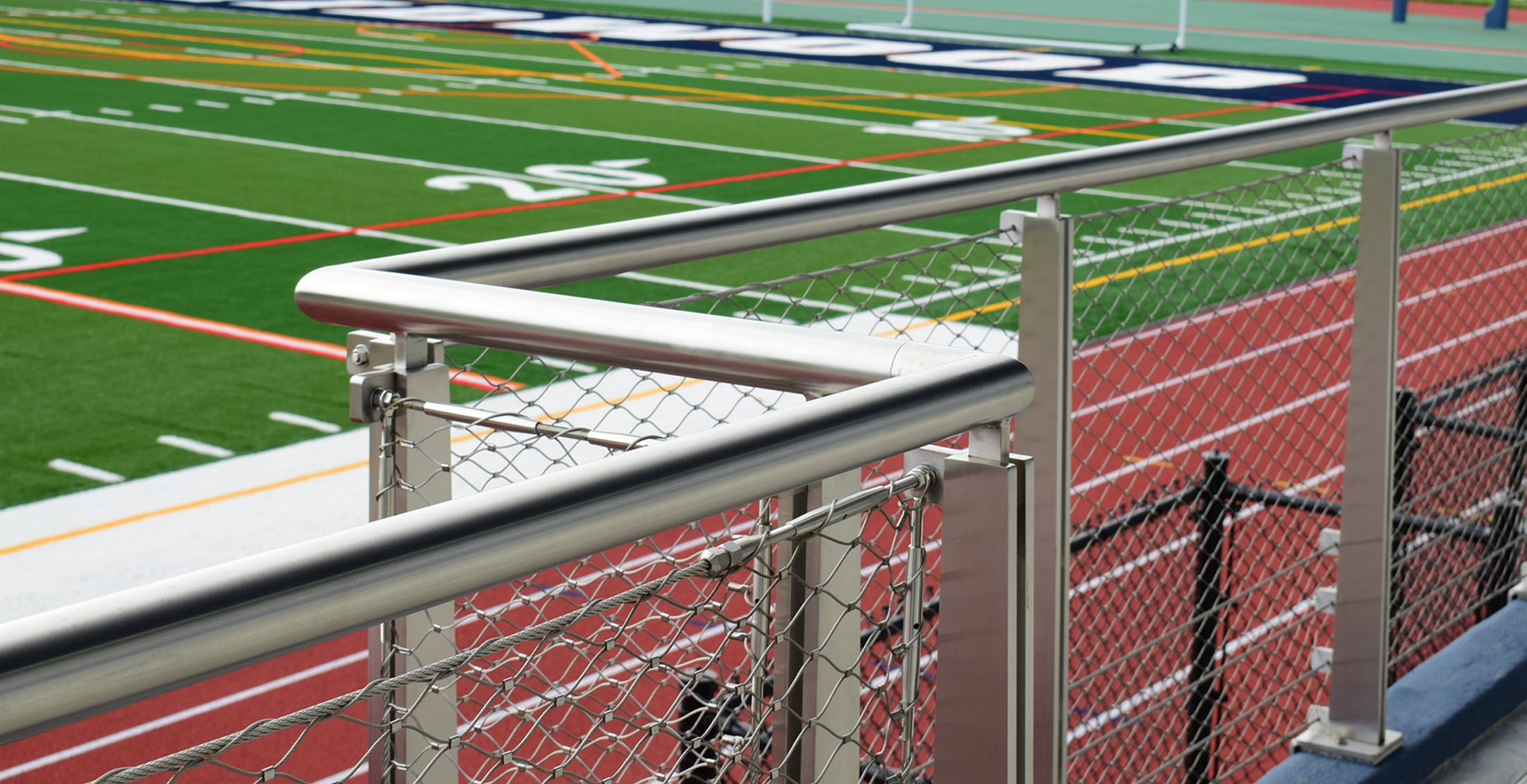 High Point Architectural Metal Fabricators Guardrail Handrail Glass Railing Systems Wire Net Wire Mesh